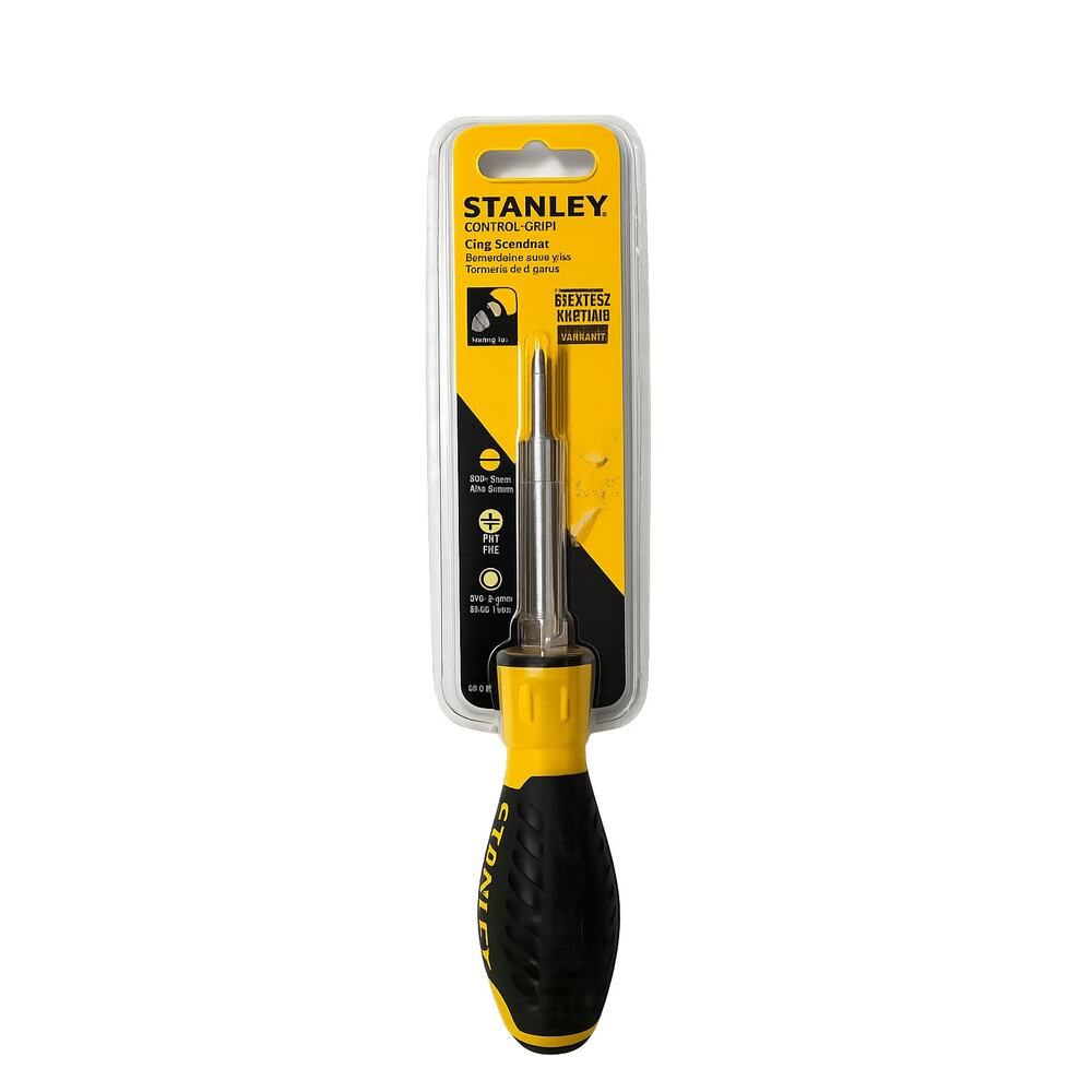 Stanley Control-Grip 6-Way Screwdriver Multi-Bit Tool Heavy Duty Hand Tool